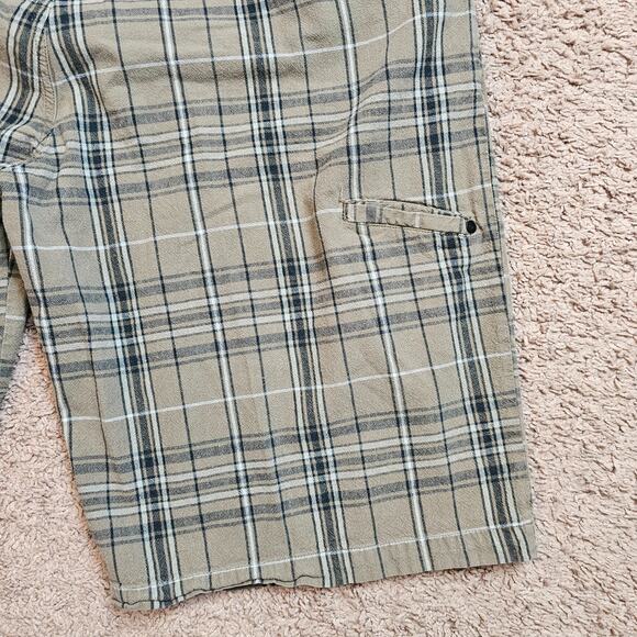 Vans Plaid Shorts Mens 38 Green Slash Pocket Skater Casual Outdoors - Picture 7 of 11